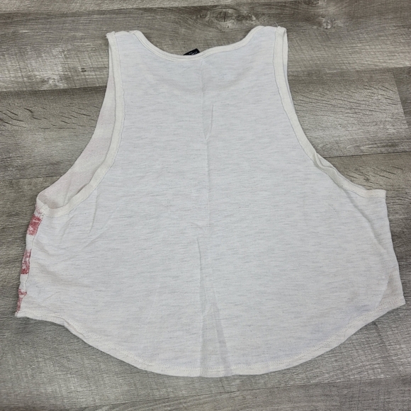 Cropped American flag tank top rounded hem size small - Picture 5 of 7